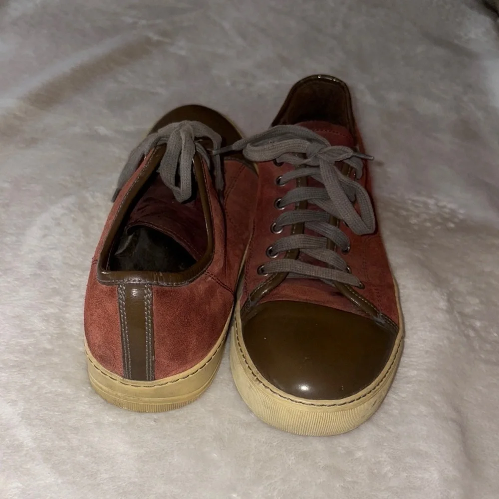 Gently Loved Men's Suede Leather Sneakers by LANVIN
